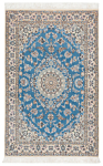 Nain 9La Persian Rug Blue 202 x 128 cm