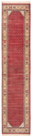 Sarough mir Indain Rug Red 276 x 71 cm