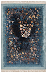 Chinese Silk Carpet Night Blue 280 x 180 cm