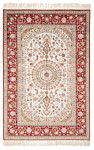 Chinese Silk Carpet Beige-Cream 185 x 126 cm