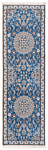 Nain 9La Persian Rug Blue 201 x 60 cm