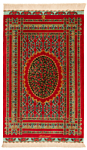 Qom Silk Hayatbaksh Persian Rug Red 132 x 83 cm