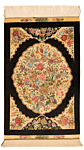 Qom Silk Javadi Persian Rug Black 92 x 58 cm