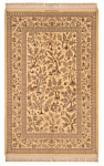 Isfahan Abbasi Persian Rug Beige-Cream 242 x 157 cm