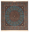 Isfahan Mirzaie Persian Rug Blue 329 x 318 cm