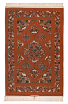 Isfahan Mehdie Persian Rug Orange 202 x 134 cm