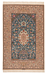 Isfahan Abtin Persian Rug Turquoise 221 x 143 cm
