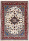 Isfahan Persian Rug White 426 x 308 cm