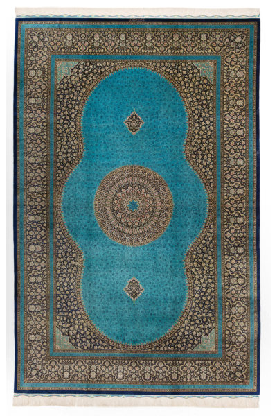 Ghom Perserteppich aus reiner Seide