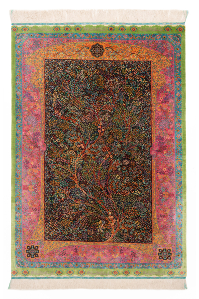 Ghom Perserteppich aus reiner Seide