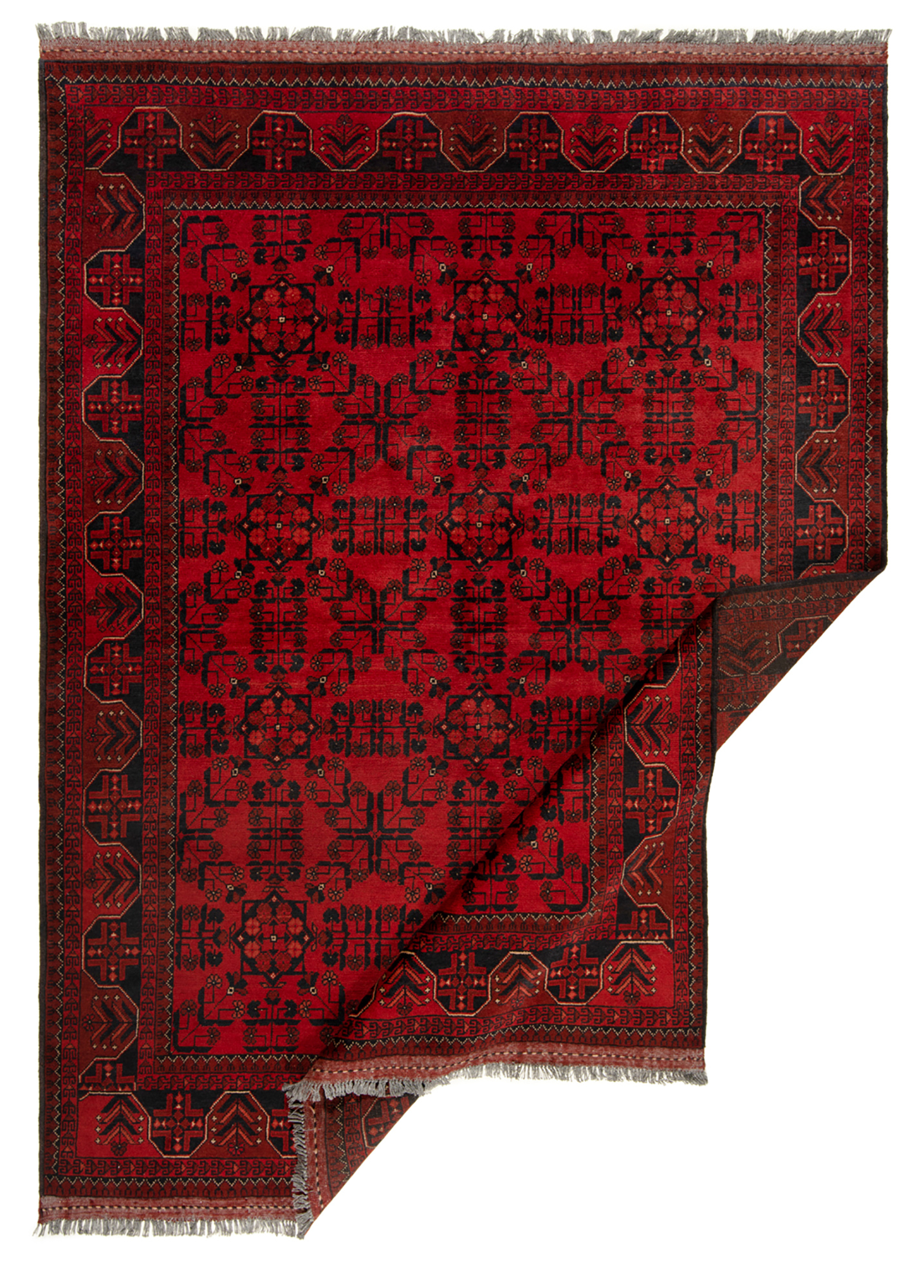 Khal Mohammadi Afghan Rug Red 230 x 172 cm
