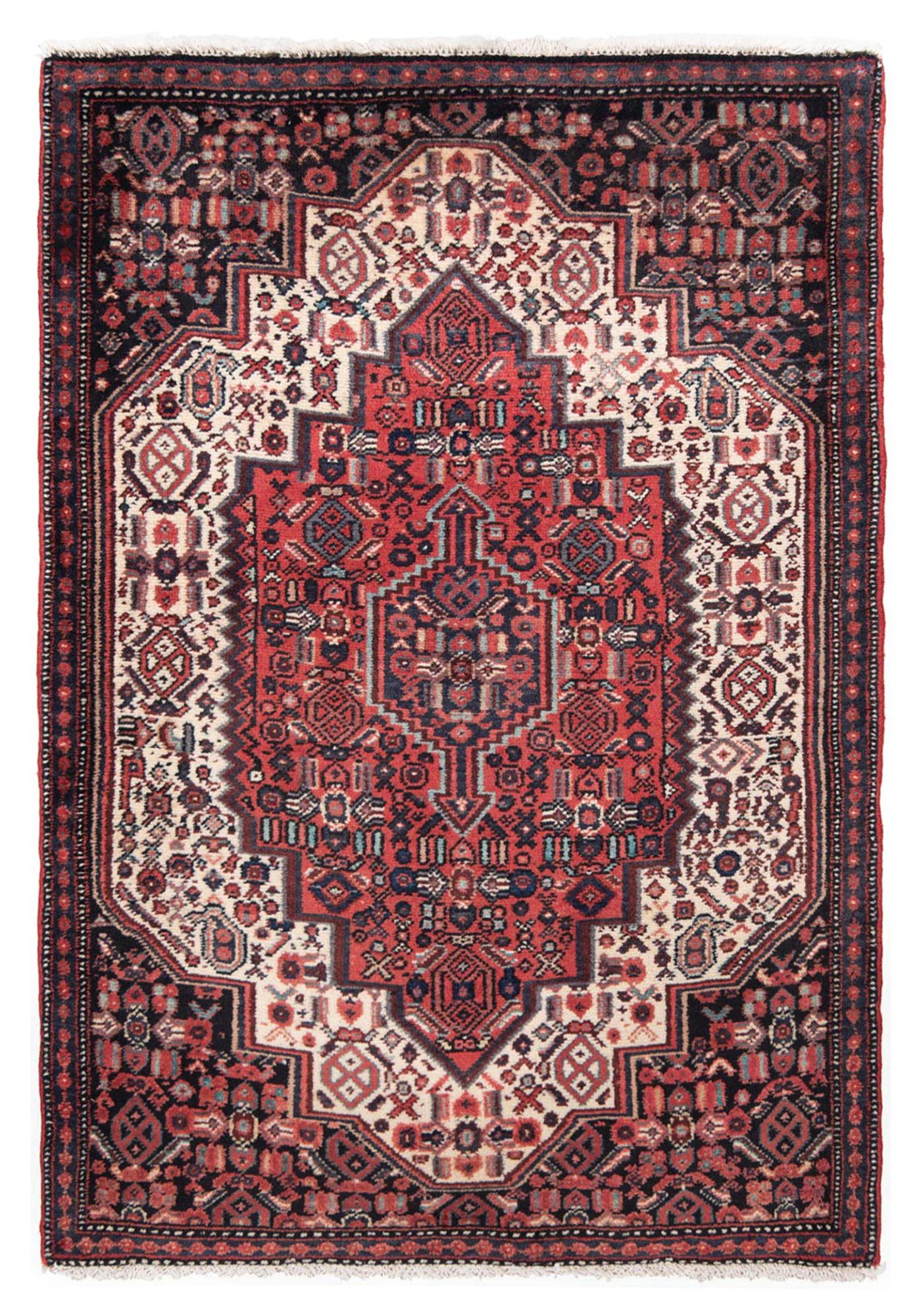 Tapis persan noué à la main Naïn avec soie 128 X 94 cm | €350