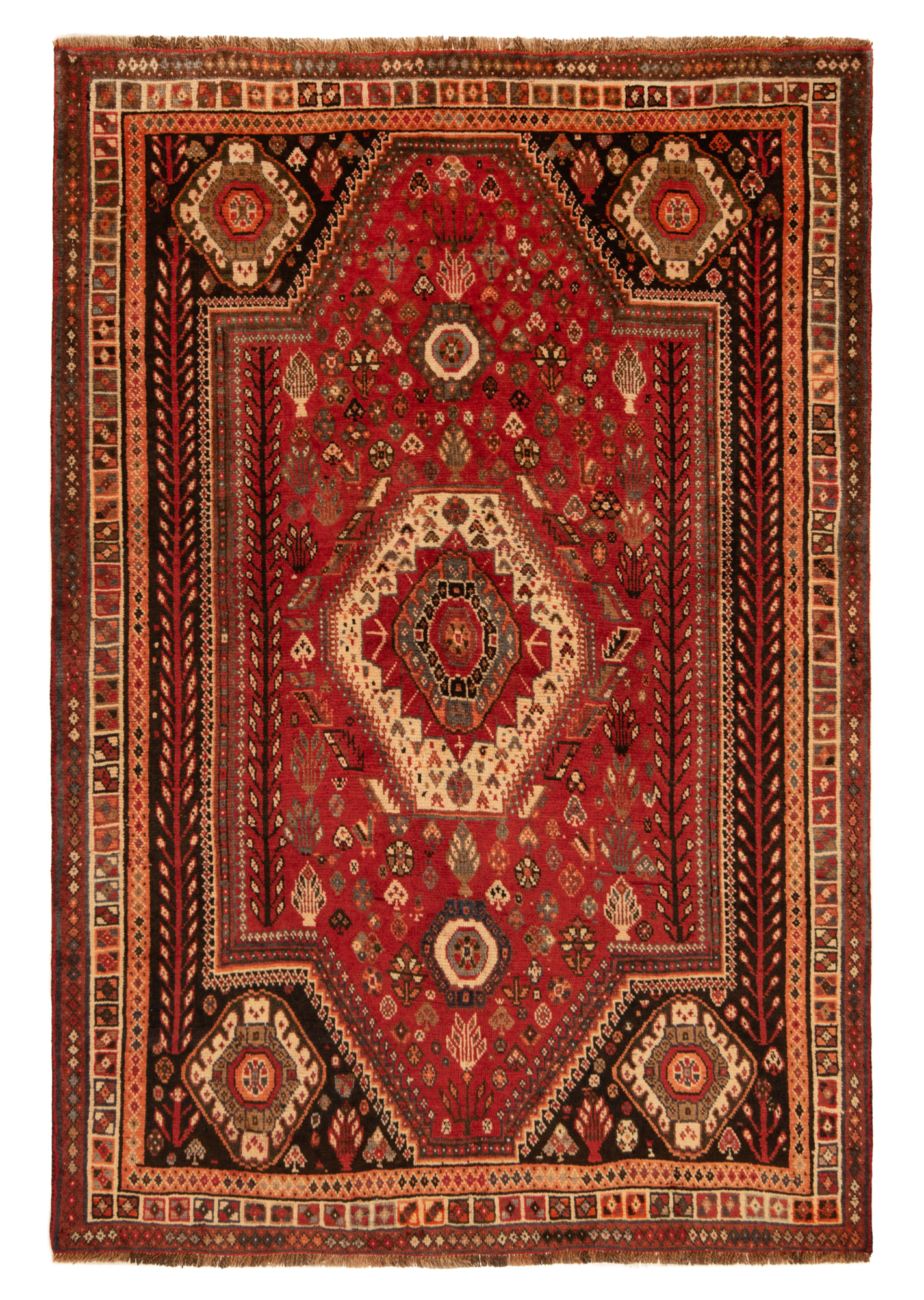 Shiraz Ghashghai Persian Rug Red 181 x 123 cm