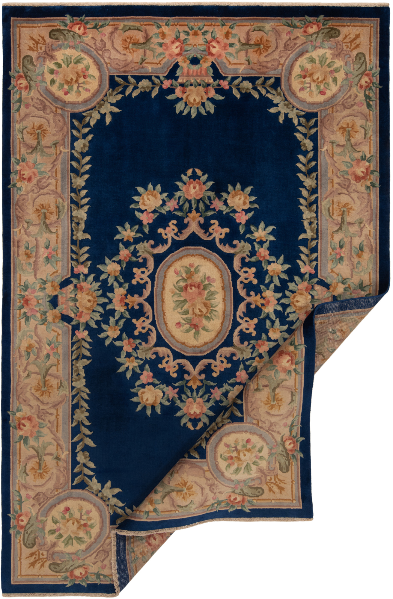 古着人気アイテム carpet chinese Night cm 180 x 272 Blue 洋書