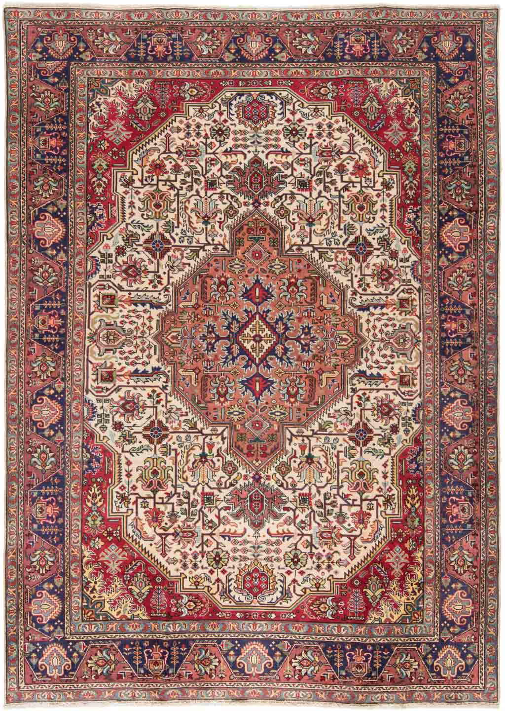 Tabriz Persian Rug Beige-Cream 295 x 205 cm