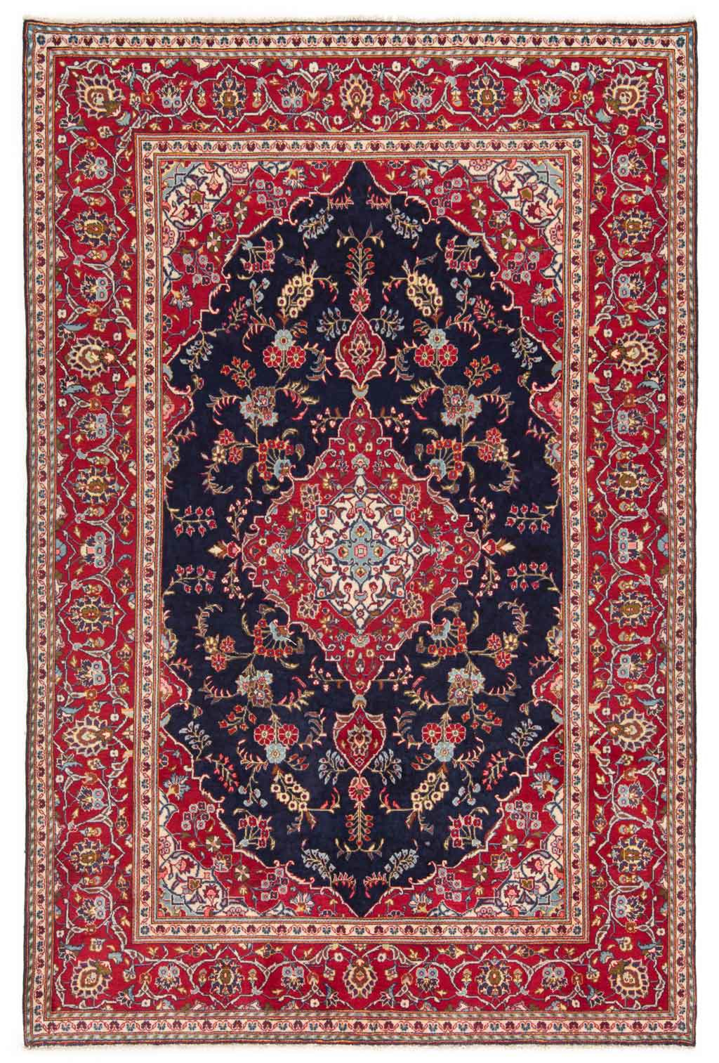 Kashan Persian Rug Night Blue 296 x 193 cm