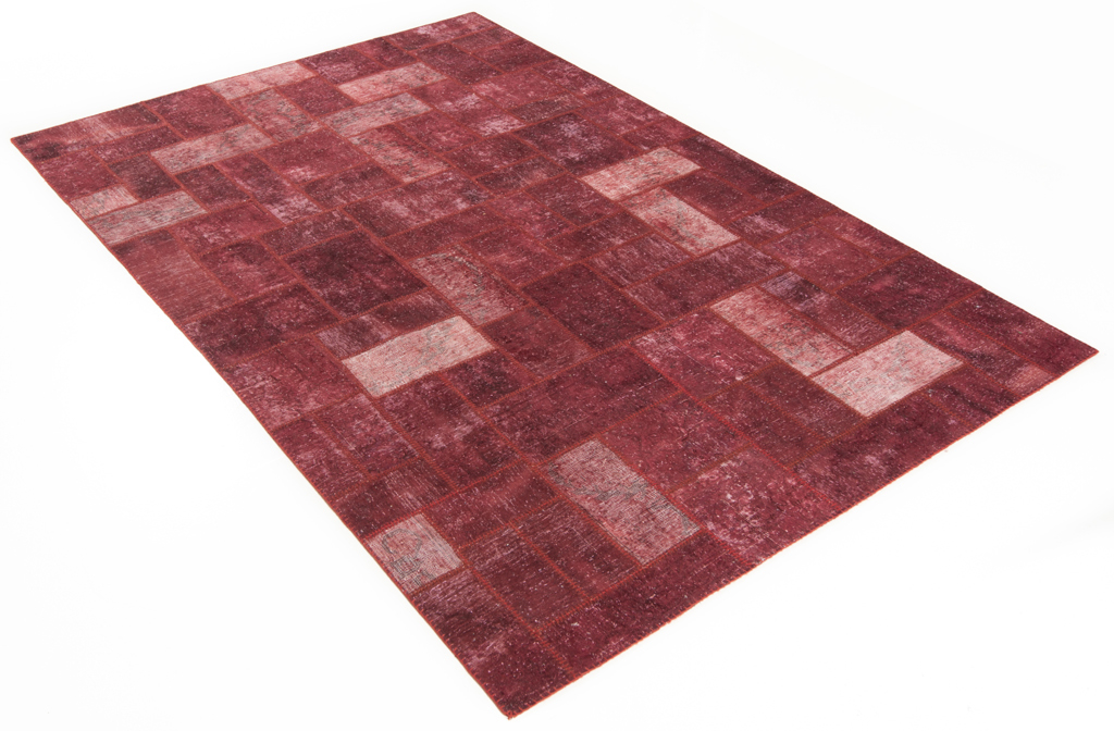 Patchwork Rug Red 303 x 205 cm