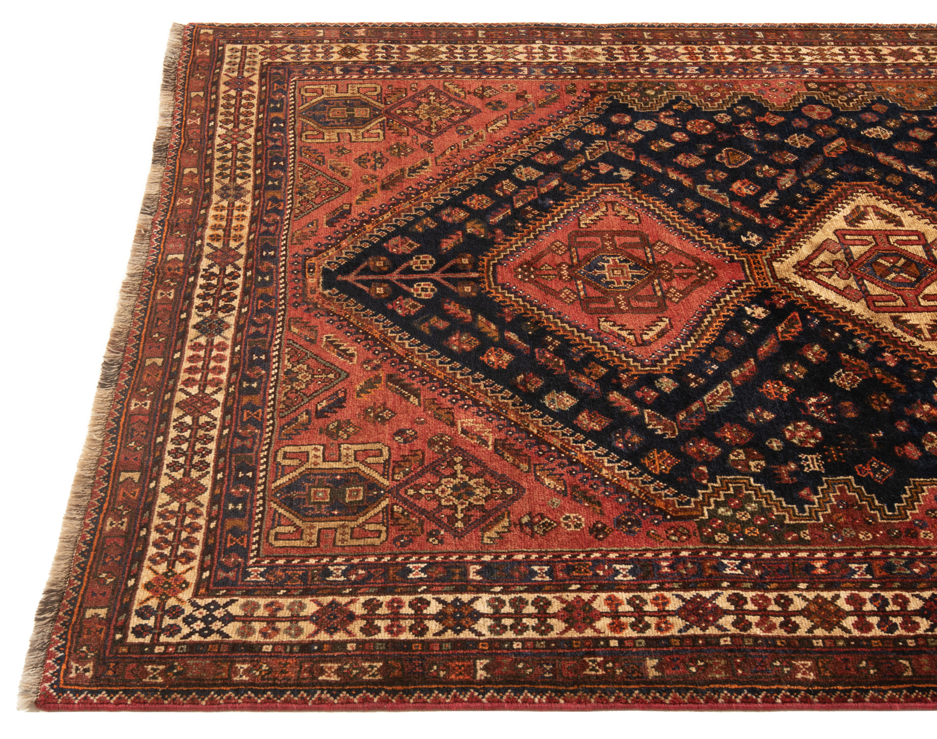 Shiraz Qashqai Persian Rug Night Blue 260 x 165 cm