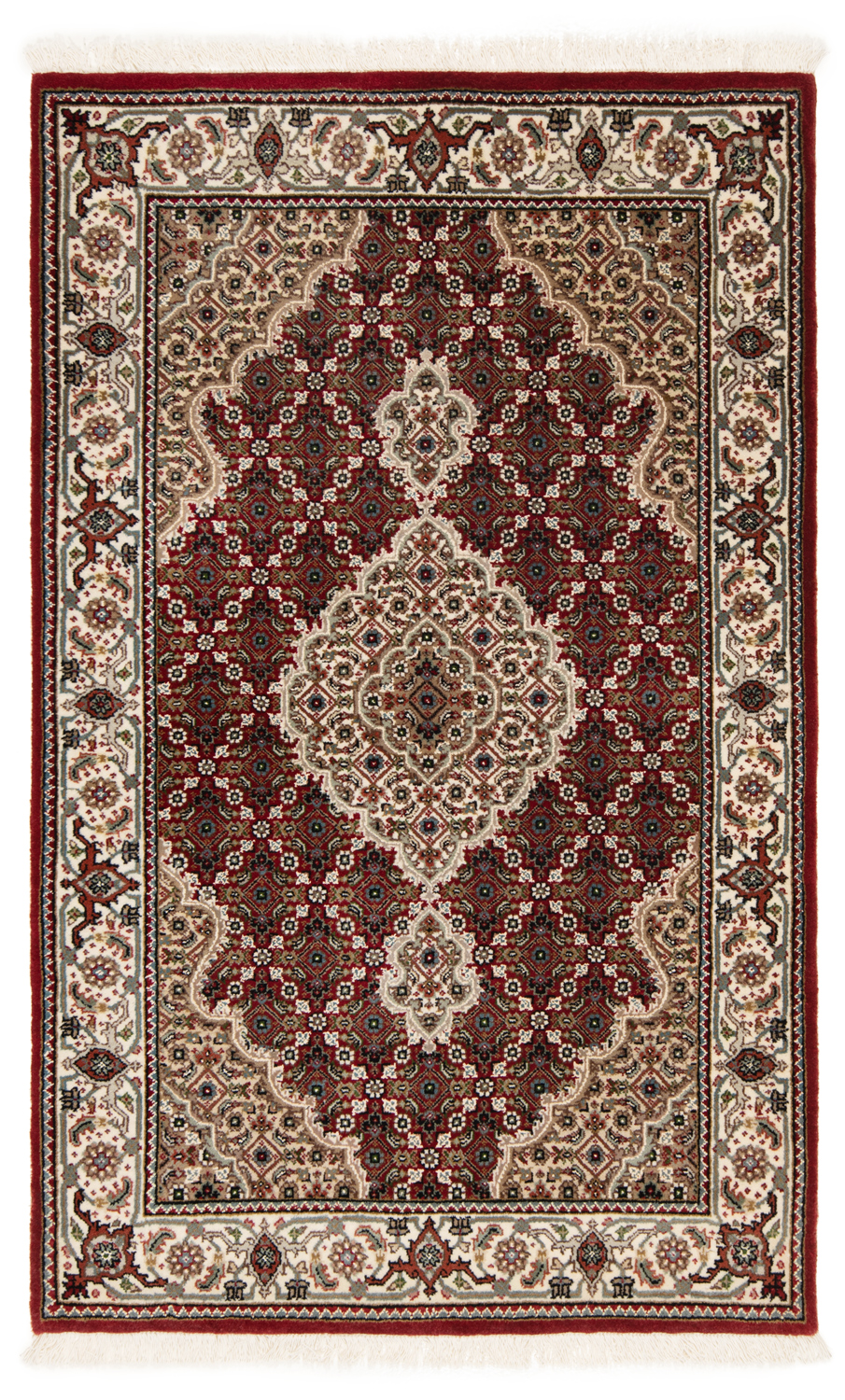 Design orientale tappeto Tabriz ladiz ROSSO INDACO 