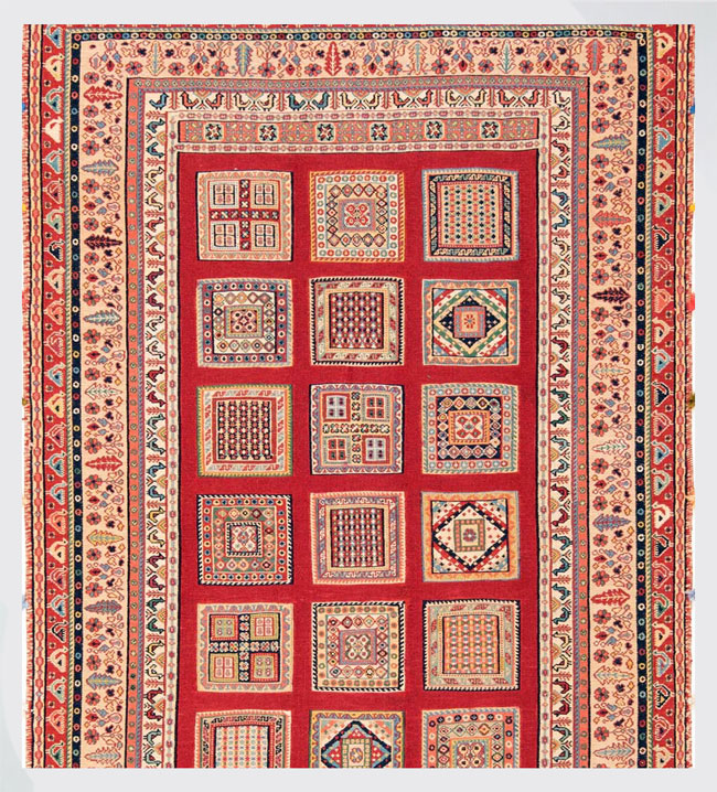Super Tapis Kilim Afghan - 244 X 178 Cm - Tissé Main - Laine Et Coton - Multicolore